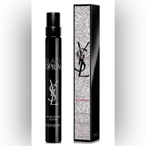 Yves Saint Laurent Other - YSL Black Opium EDP Glitter Travel Spray with Marshmallow & Coffee 0.33oz